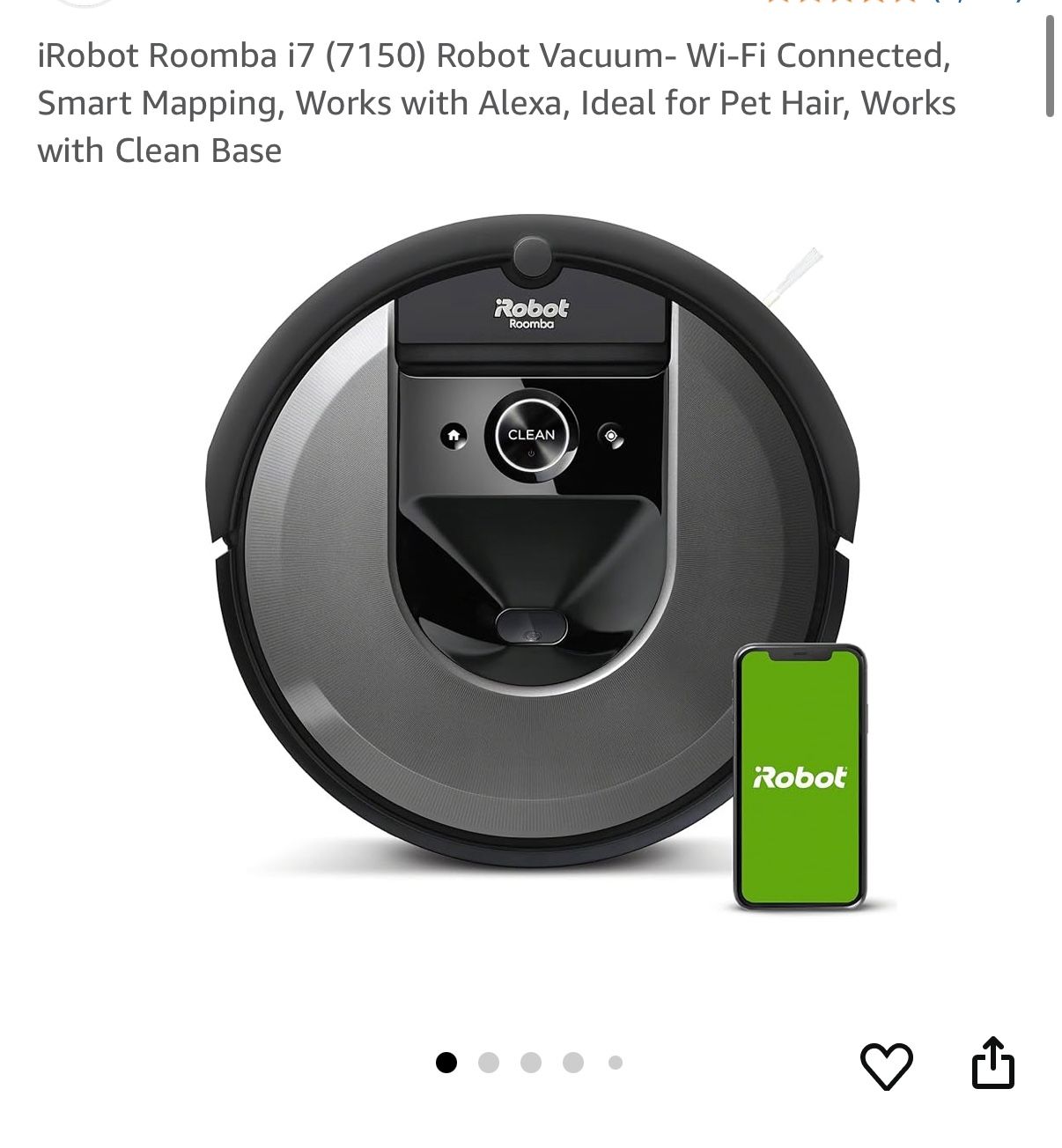 Used Roomba i7: Smart Mapping Robot Vacuum