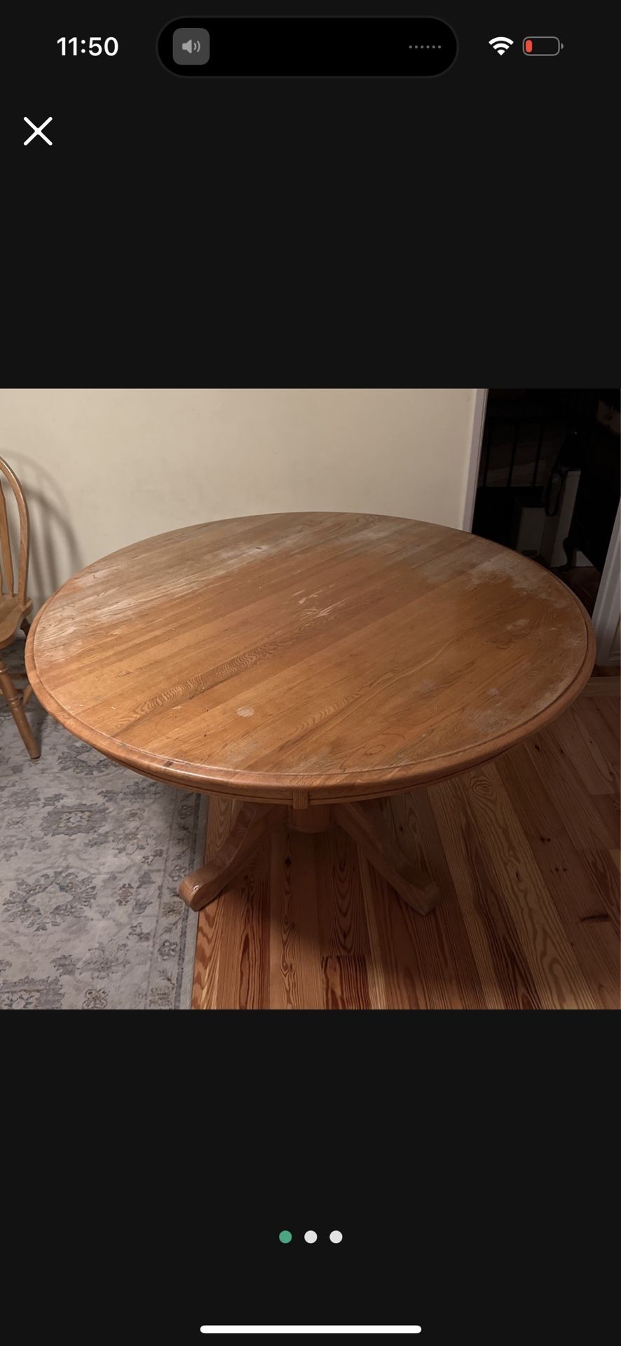 Solid Oak Round Table