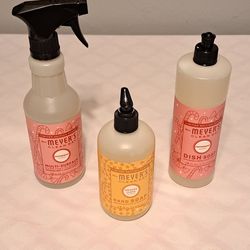 Cleaning Bundle Hand Soap Multi Purpose Spray Dish Soap Mrs Meyer's NEW!