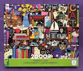 Ceaco puzzle Purrfect Cats 2000 piece Lori Nawyn arts crafts collage 2021