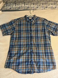Columbia Mens Rapid Rivers II Regular Fit Button Up Plaid Short Sleeve Shirt L