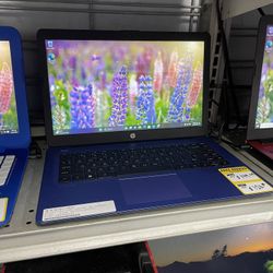 Hp Stream Dark Blue Computer Laptop 14” With Charger Working Condition 