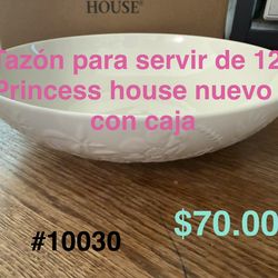 Tazón de 12” 👉 princess house todo nuevo y con caja 📦