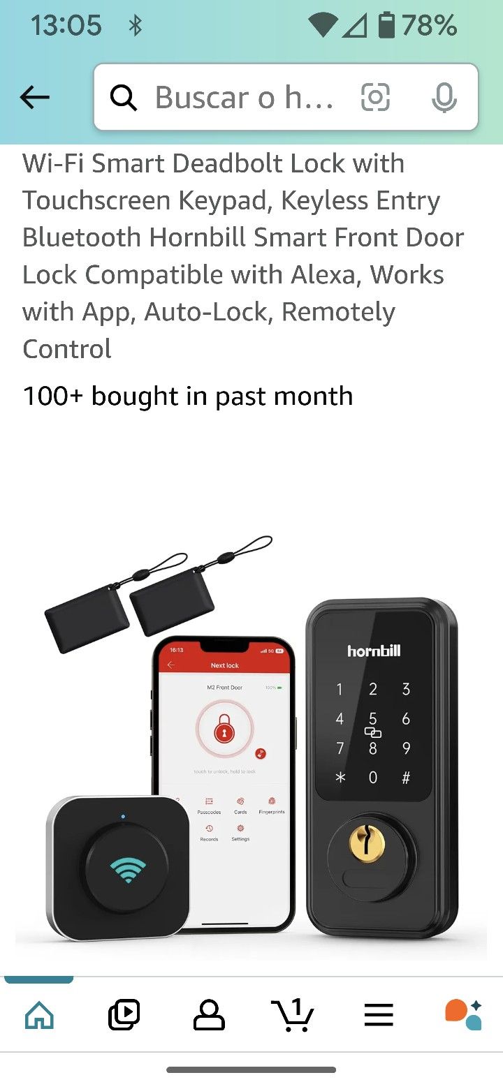 Wi Fi Smart Deadbolt Lock with Touchscreen Keypad