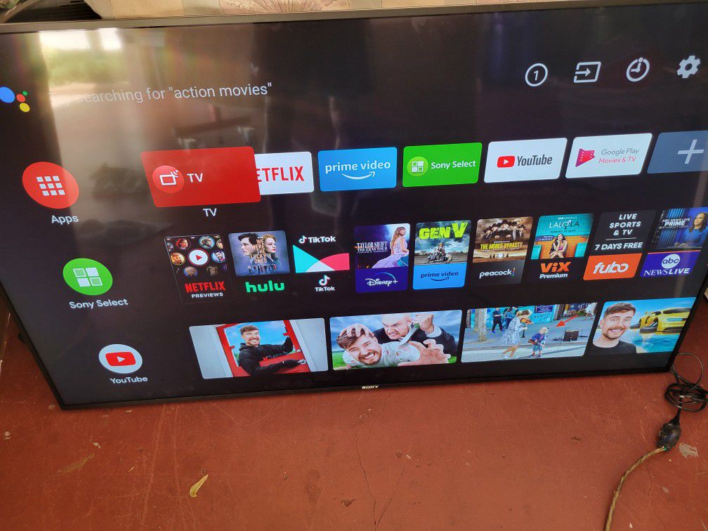 65" Sony Bravia  Android 4k Uhd Smart . Every App. Netflix, Hulu,  Disney 
With Remote.  Excellent condition 