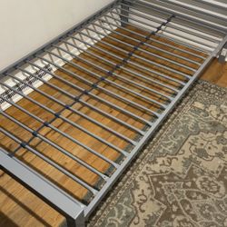 Twin Metal Bed Gray 