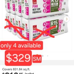 ✨️ Owens Corning R-15 Kraft Faced Fiberglass Insulation Batt 23 in. x 93 in. (8- Bags) W5147 4av