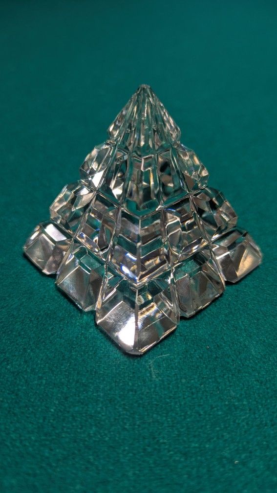 Waterford pyramid paperweight