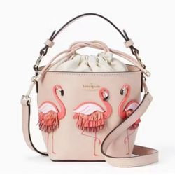 Kate Spade By The Pool Flamingo Bucket Bag