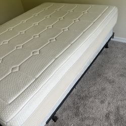 Queen Mattress + Box Spring + Metal Bed Frame – $150 OBO (Tampa)