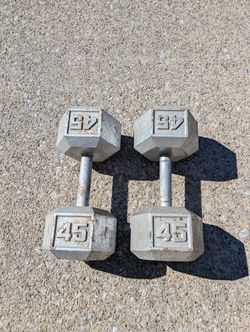45 Lb Pair Of Dumbbells 