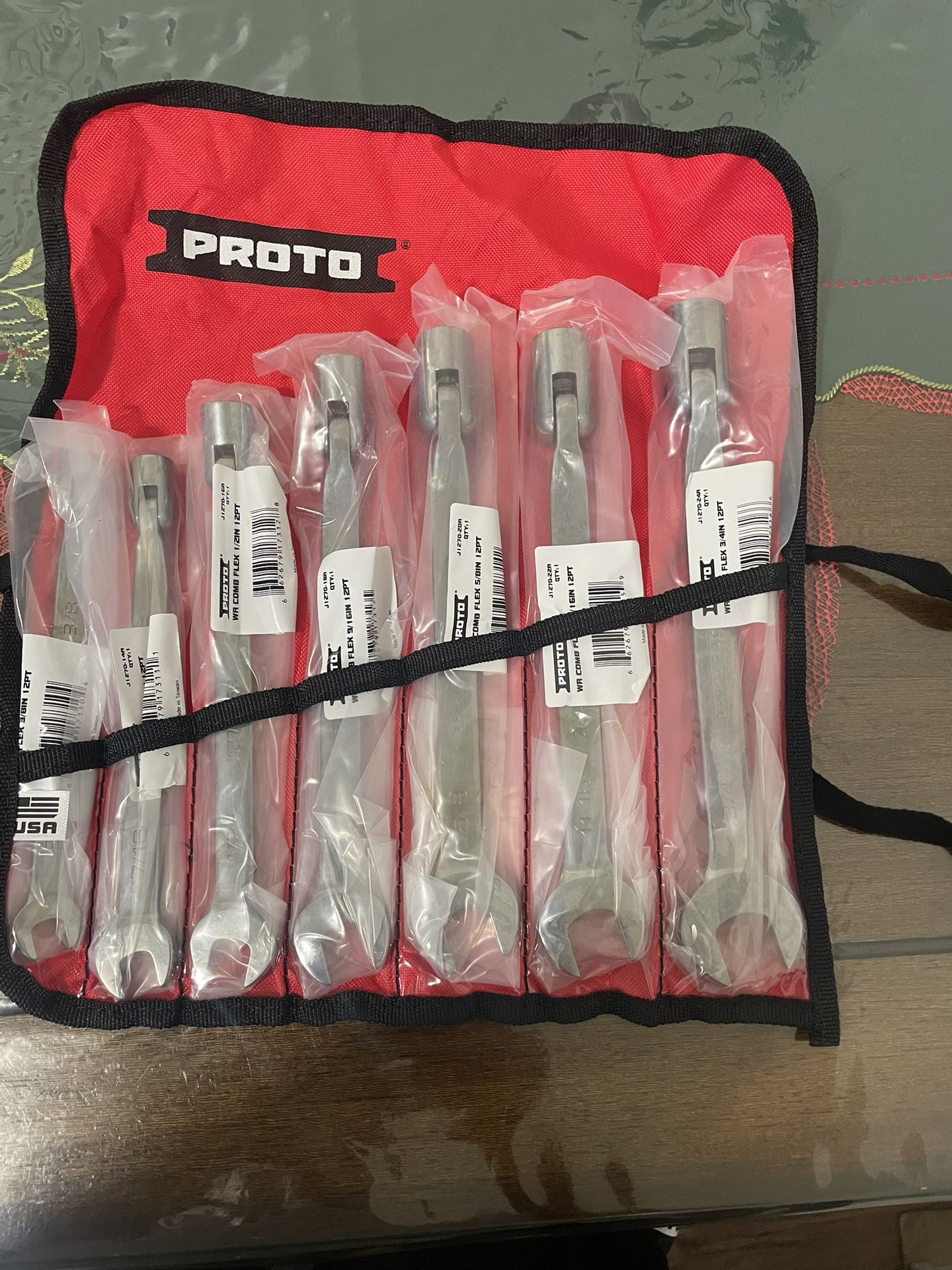 7 Pc Flex-Head Wrench Set