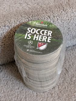 100 beer coasters sealed Heineken Soccer is here