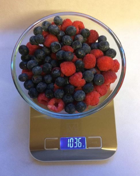 Sleek Stainless Steel Kitchen Scale! Measures from 0.1 oz to 22 lbs!
