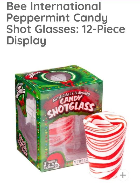 Pepermint Shot Glasses/Eatable/12 Piece