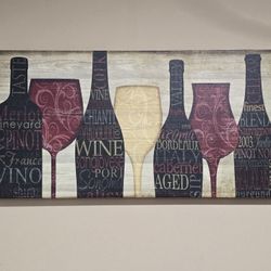Wine Clock, Picture And Decorative Wine Rack