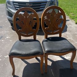 wooden chairs