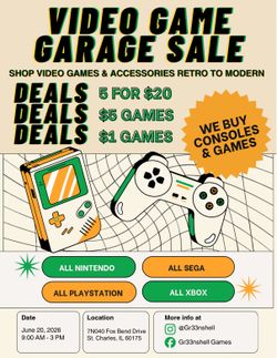 VIDEO GAME GARAGE SALE