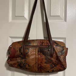 Vintage Tan Floral Purse