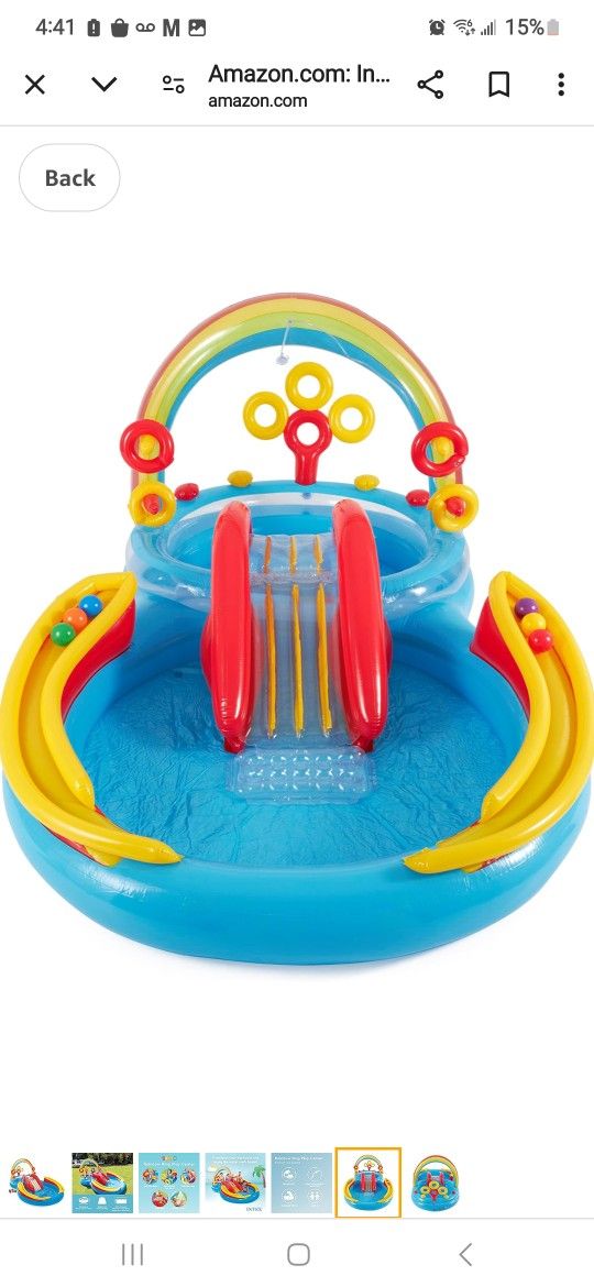 Rainbow Slide Kids Inflatable Pool