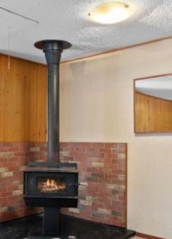 Freestanding Wood Burning Stove with Flue Pipe