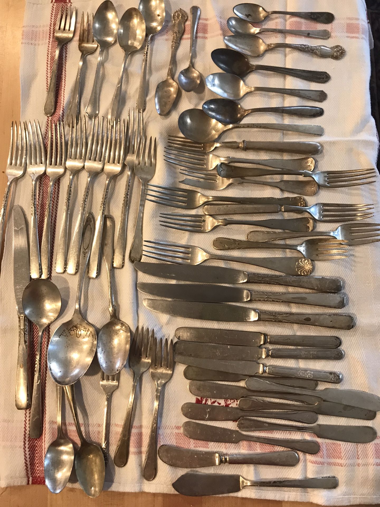 Large Assortment Silver plated Vintage Cutlery