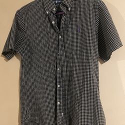 Ralph Lauren Short Sleeve Button Down Plaid shirt R red