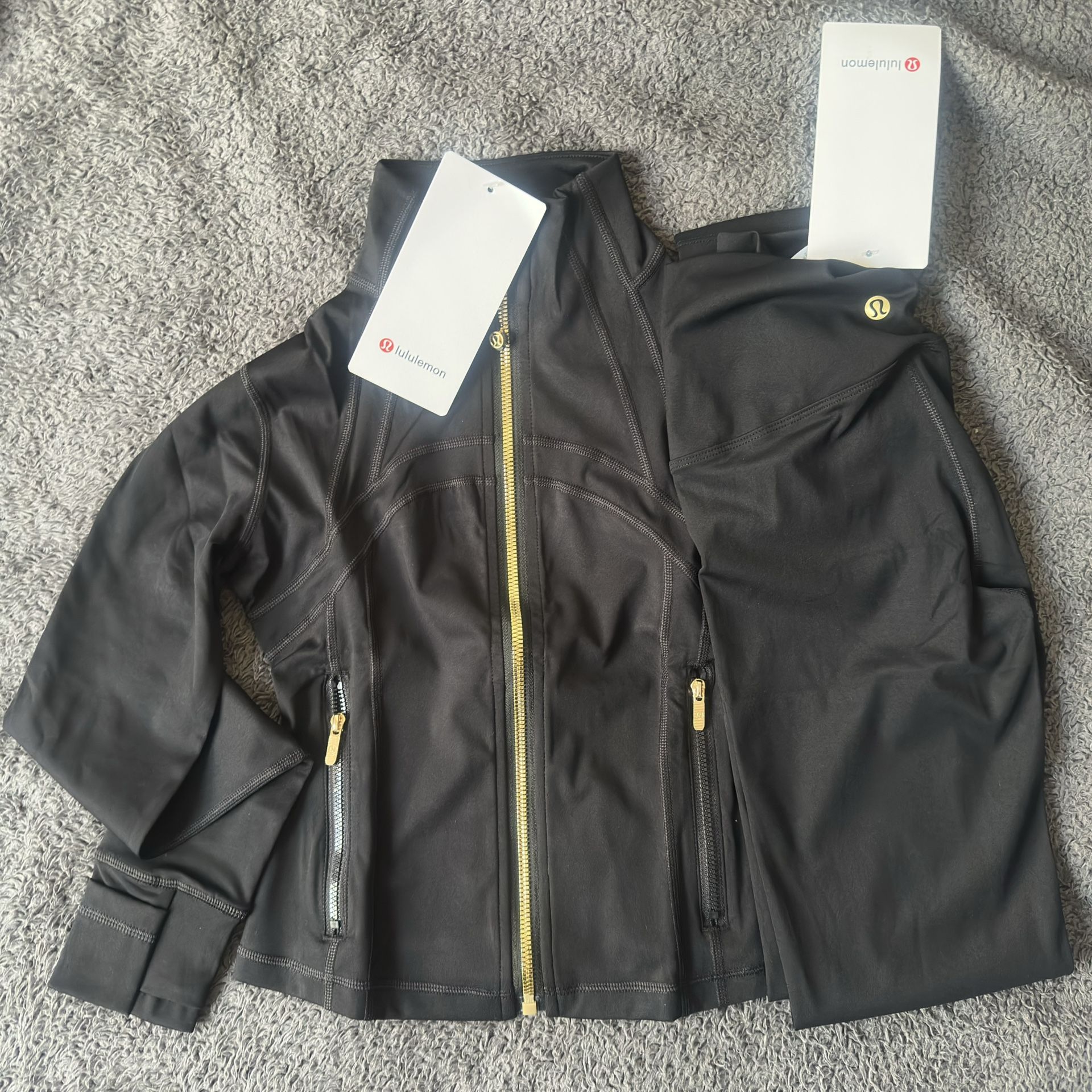 Lululemon Activewear Set: Define Jacket & Align High-Rise Leggings Size 2 Black