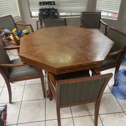 Kitchen Table/ Pool Table With Chairs