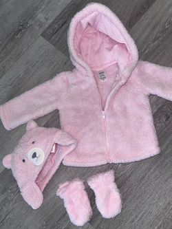 Pink Plush 3 Piece Set