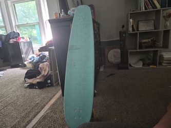 Teal Longboard Skateboard Deck