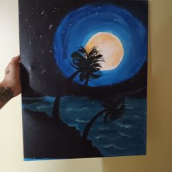 Sunset Painting At Night 