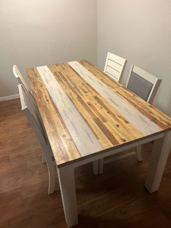 Wood table and chairs