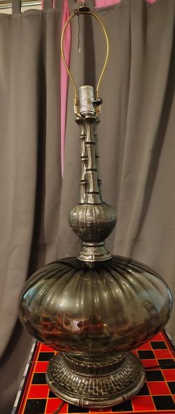 Vintage dual light table bubble lamp