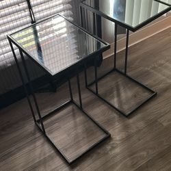 2 Mirror Side Tables
