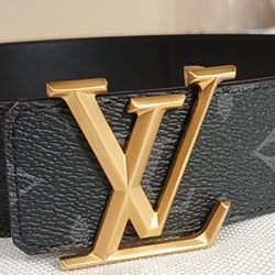 AUTHENTIC LV Initialias Men's 40mm Reversible Eclipse Leather Belt 