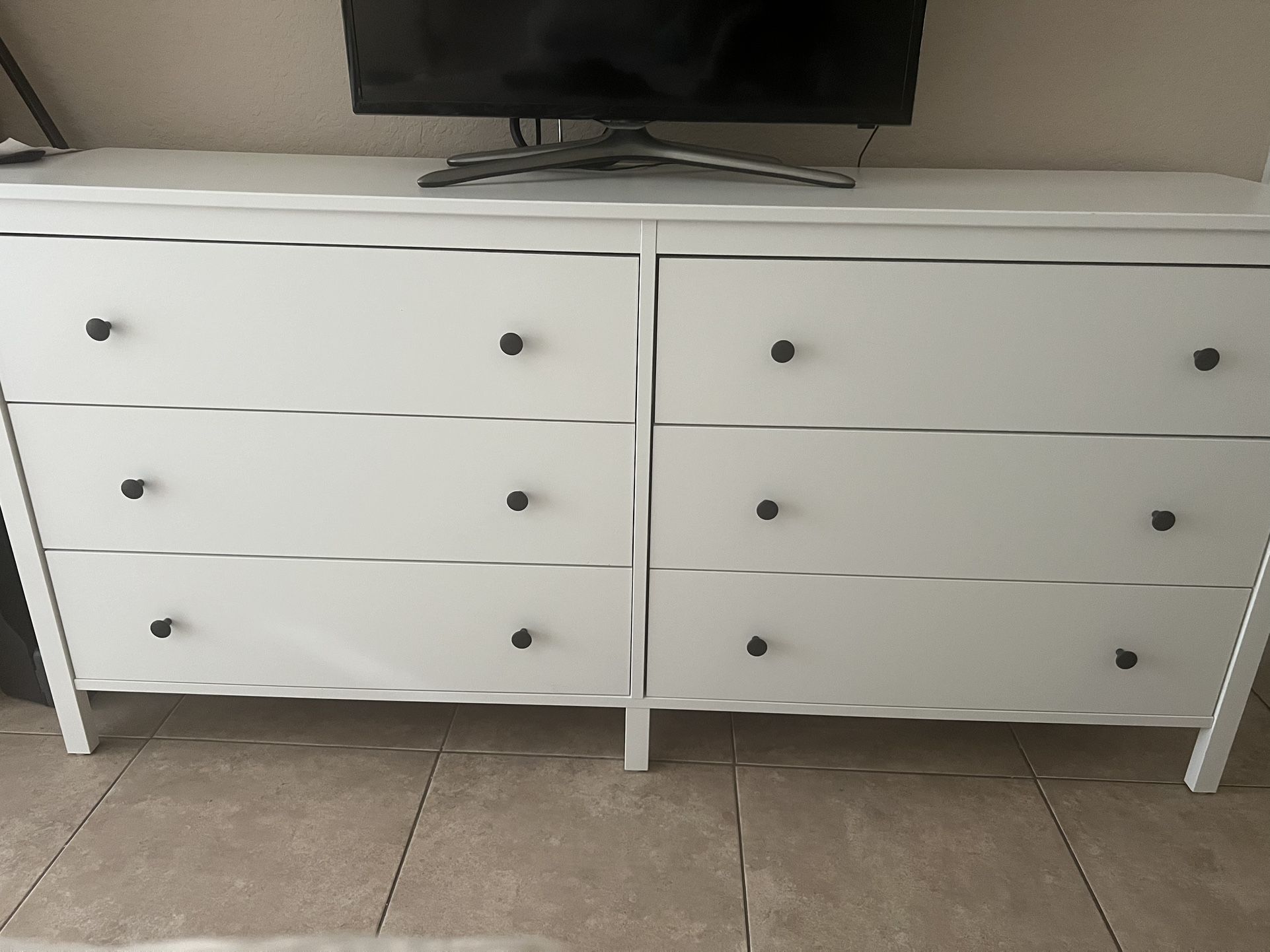 White Dresser with Drawers