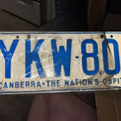 Antique License Plate 