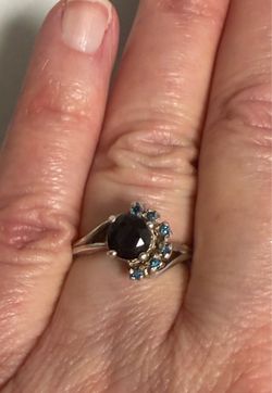 Blue Diamond Ring