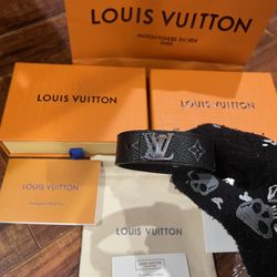 Louie Vuitton Leather Bracelet 