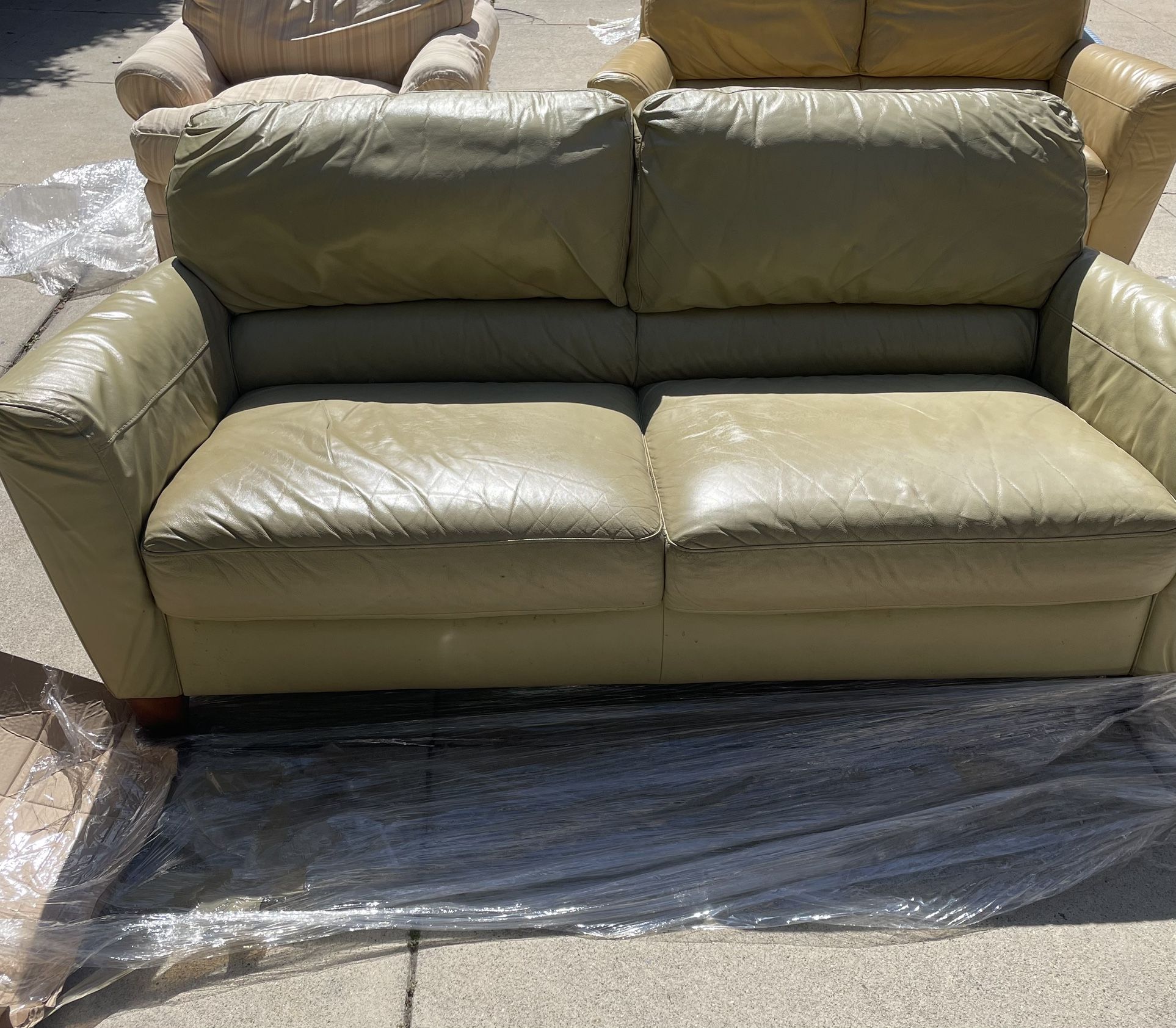Vintage Italian Leather Sofa
