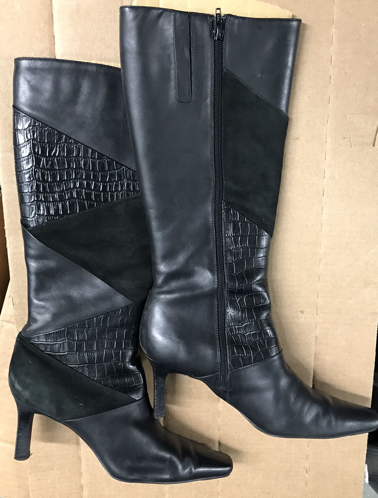 Style & Co. Women's Black Knee Calf Boot