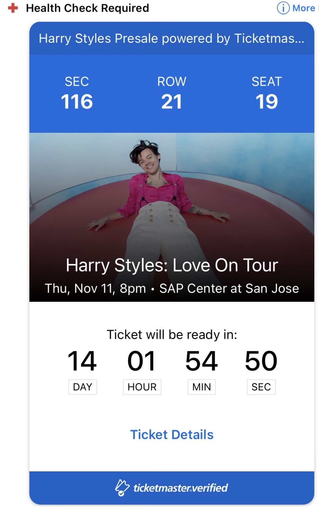 Harry Styles Love on Tour tickets, price in description (3 concert tickets)