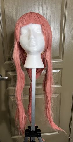 Long Pink Synthetic Wig