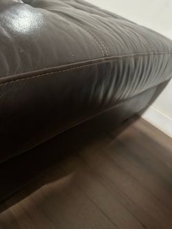 Leather ottoman