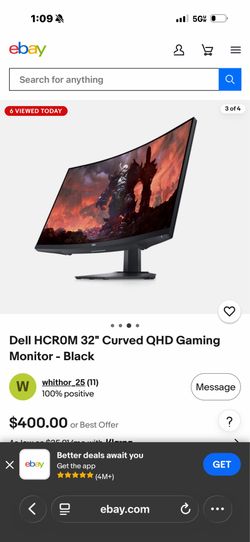 Dell 32” monitor 165hz