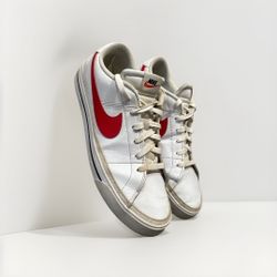 Nike Court Legacy White Red  Blue Retro Sneakers CU4150-105 Mens Size 14