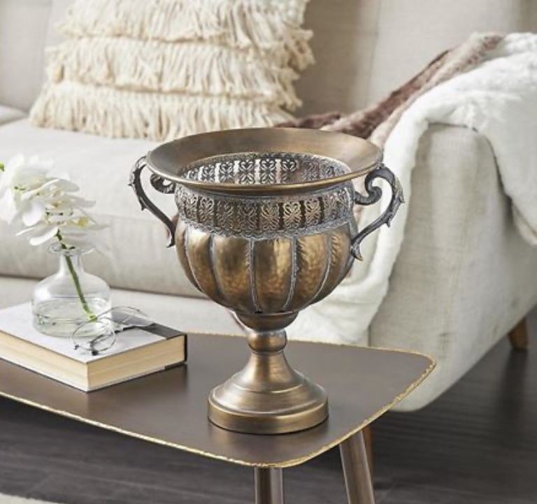 grayson lane bronze metal farmhouse vase