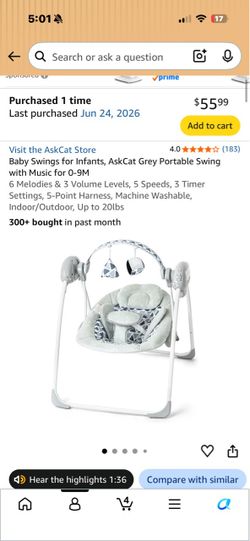 Portable Baby Swing