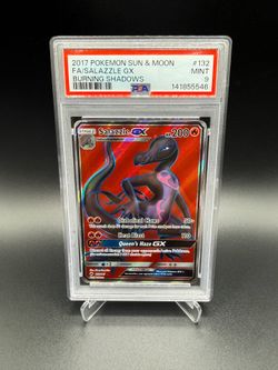 2017 POKEMON SUN & MOON  FULL ART SALAZZLE GX BURNING SHADOWS #132 PSA 9 LOW POP